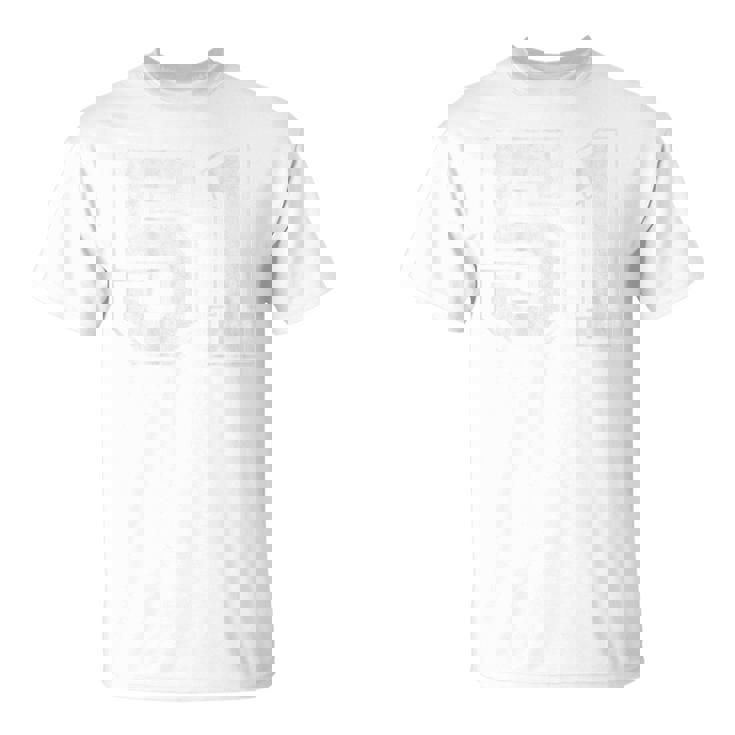 背面に51番。 Tシャツ