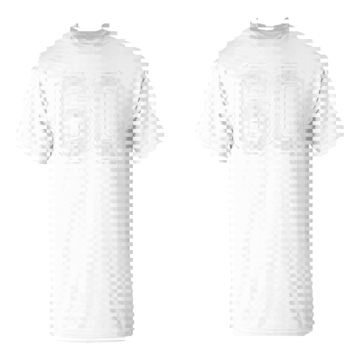 背面に60番。 Tシャツ