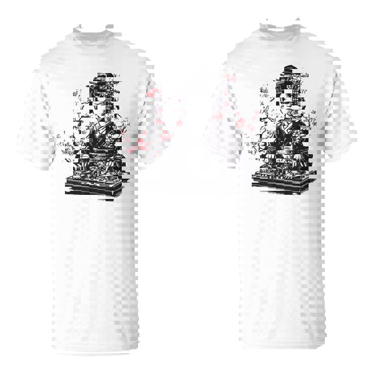 芸者 Dj 着物 和 美的 原宿 Tシャツ