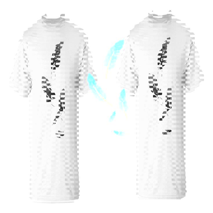 落ちる青い鳥の羽 Tシャツ