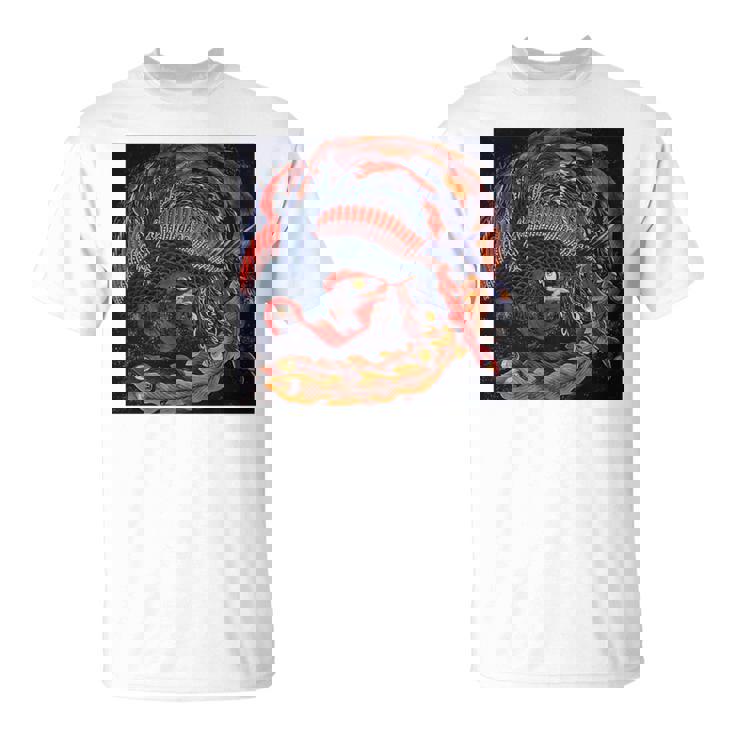 葛飾北斎作 鳳凰 長袖tシャツ Tシャツ