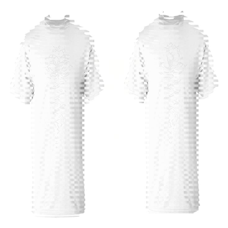 蓮の花、ヨガ、シンボル、仏教、瞑想 Tシャツ