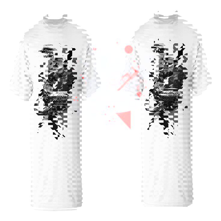 蛇 動物 モチーフ アートワーク 蛇 Tシャツ