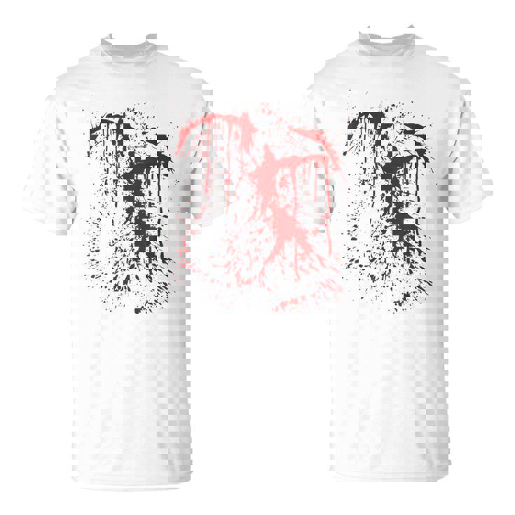 血まみれの傷 ハロウィンコスチューム 血はね けが ゾンビ Tシャツ