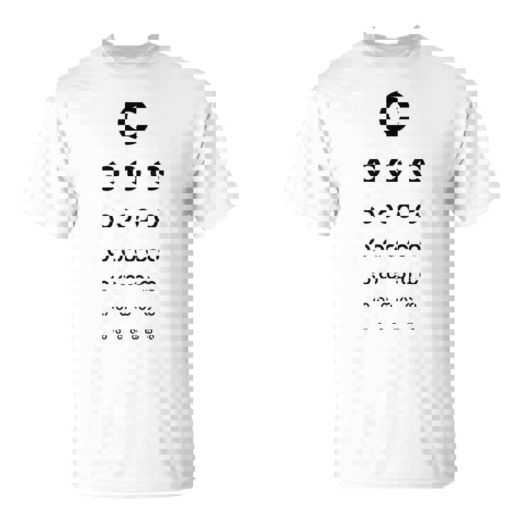 視力検査眼鏡屋面白い Tシャツ