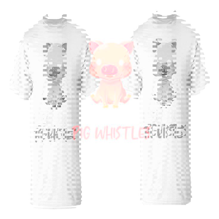 バックプリント 豚の口笛を信じる Tシャツ