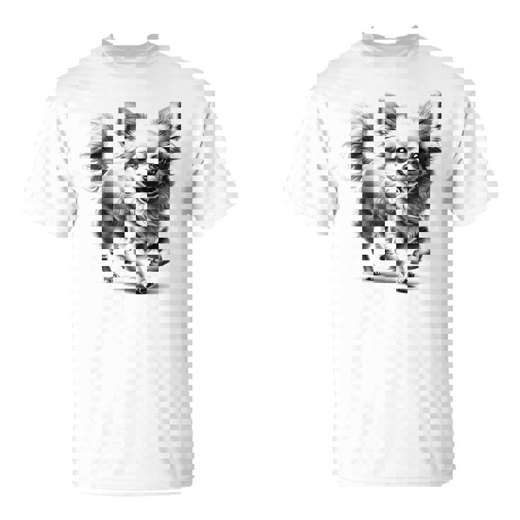 超かわいいチワワ フォトリアリスティック描画スタイル Tシャツ