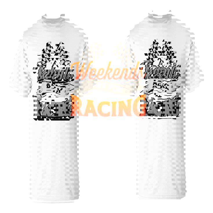 週末はレーシングカーレースモータースポーツ Tシャツ
