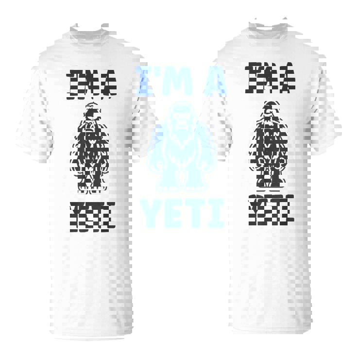 野獣のイエティ 忌まわしい雪だるまのユーモア 私はイエティが大好き I'm A Yeti Tシャツ