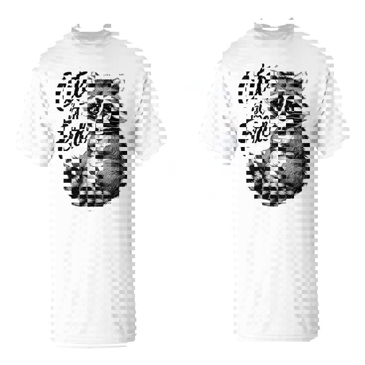 野生の女の子の夏の面白いミームかわいいけど野生のアライグマ休暇 Tシャツ