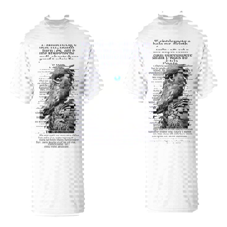 静かなる統治者 – ハシビロコウと湿地の守護 長袖tシャツ Tシャツ