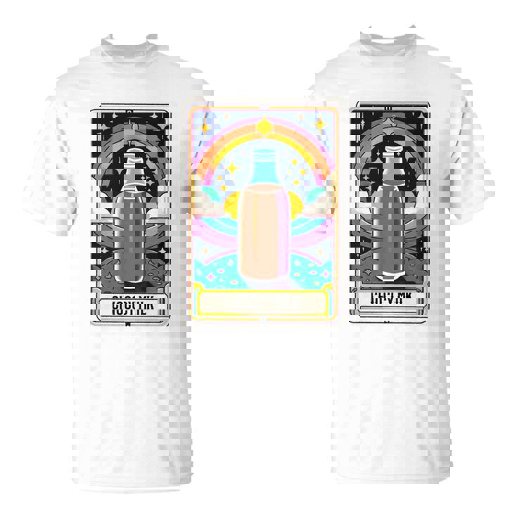 面白い Choccy ミルク タロット カード チョコレート ミルクセーキ 長袖tシャツ Tシャツ