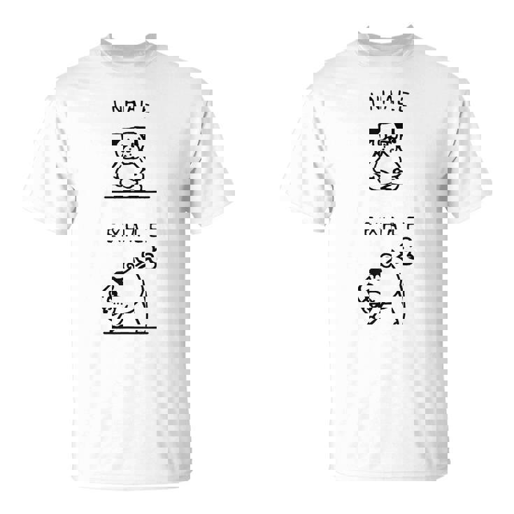 面白いtシャツ 面白いパグヨガのポーズ パグ好きなパグの飼い主さん Tシャツ