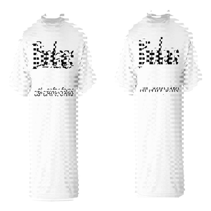 面白いインドの「Bindaas」 Tシャツ