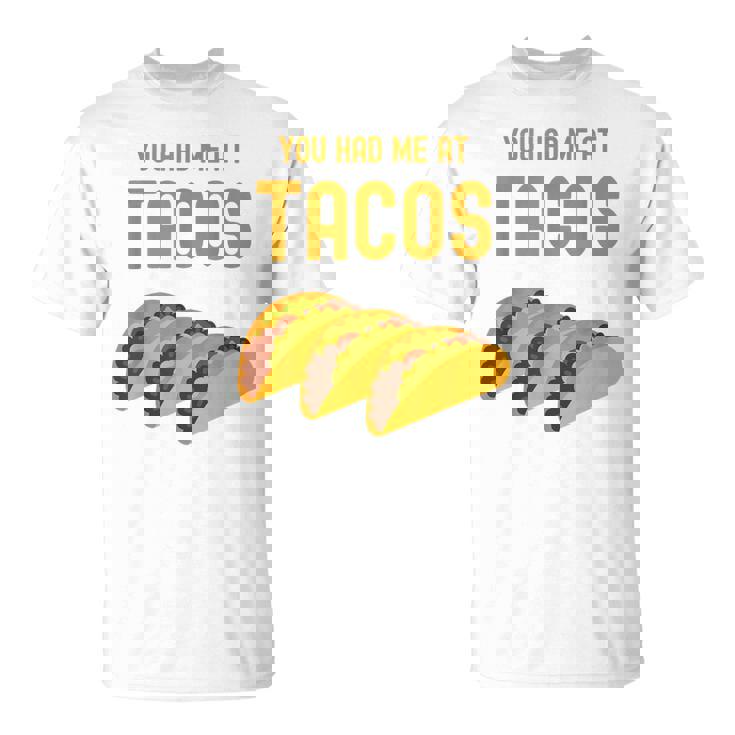 面白いタコス You Had Me At Tacos かわいい 愛らしいタコス フード Tシャツ