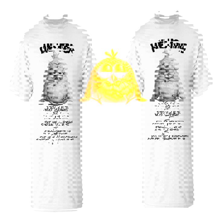 面白いチキンムード、I'm Too Old For This 鳥好きのデザイン。 Tシャツ