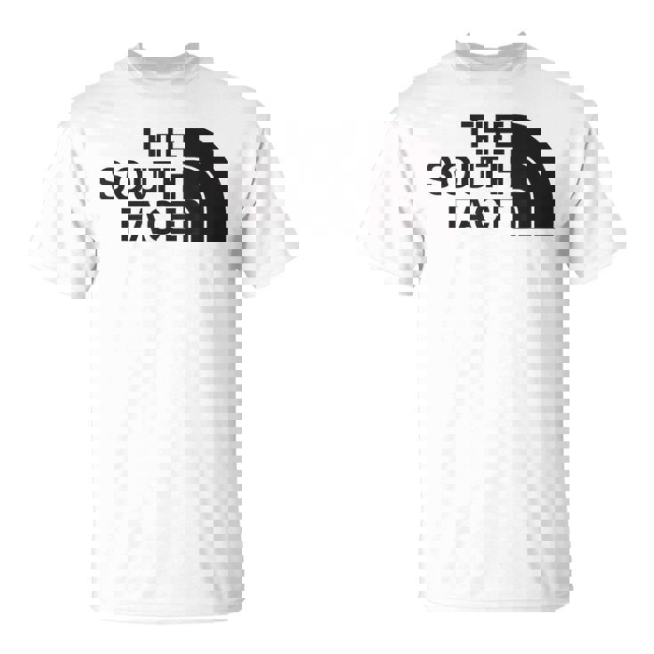 面白いパロディシャツ 夏のクールなデザインのための南の顔 Tシャツ