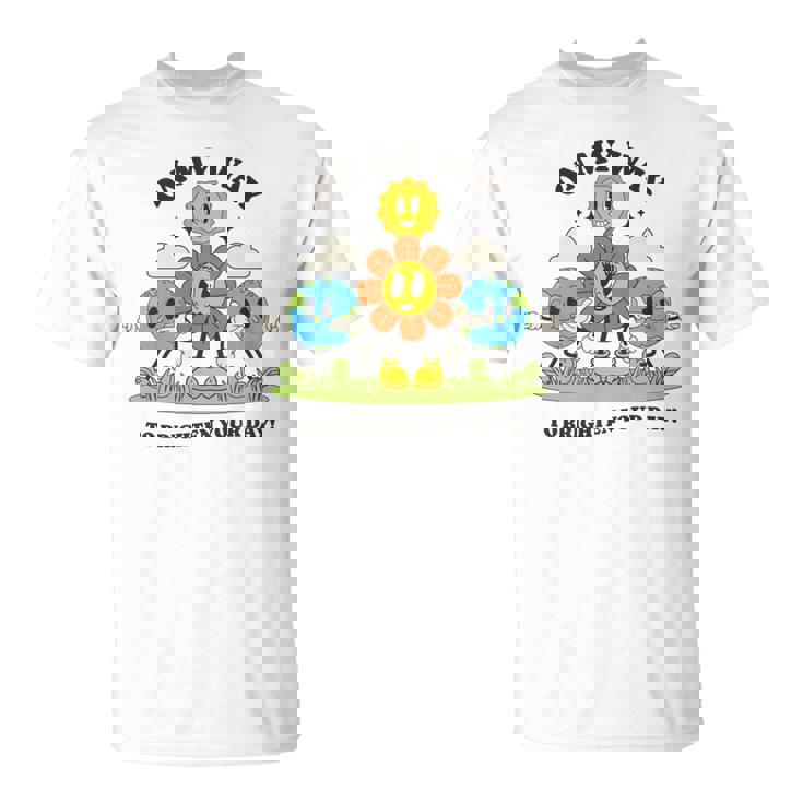 面白いポジティブスマイルサンガーデンハッピーガーデナー植物が育つ 長袖tシャツ Tシャツ