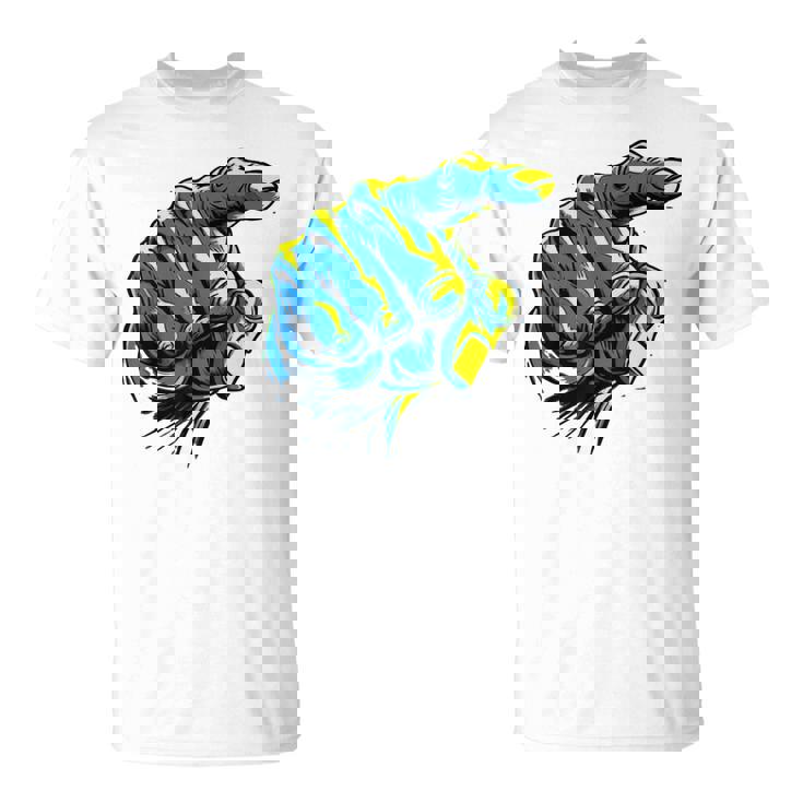 面白い手のデザイン Tシャツ