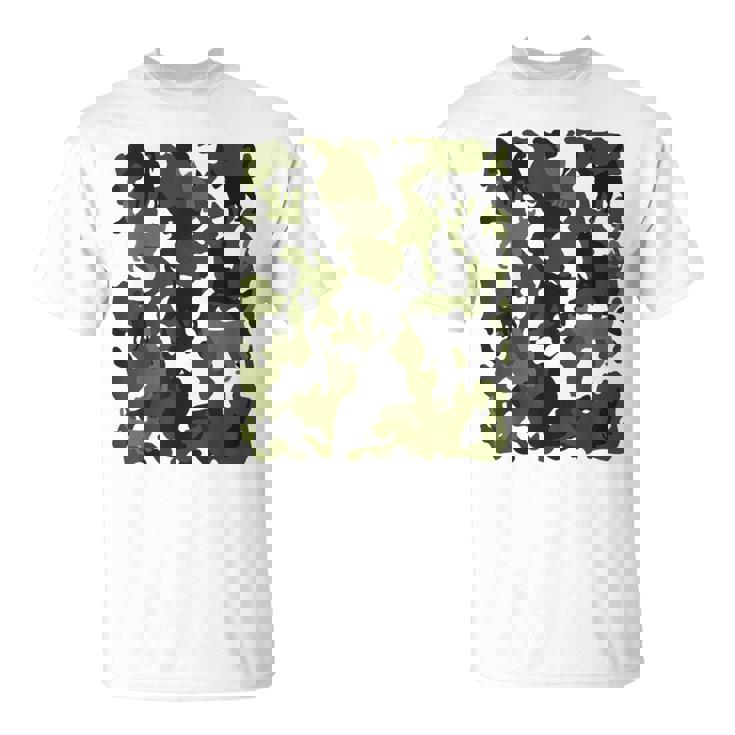 面白い猫のカモフラージュカモフラージュパターンペット猫 Tシャツ