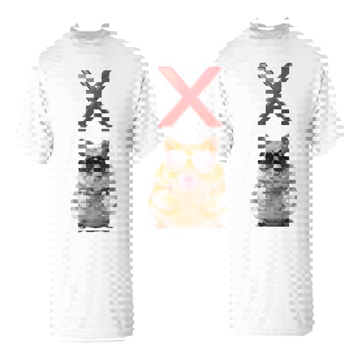 面白くて笑いたい人のためのxハムスター。 長袖tシャツ Tシャツ