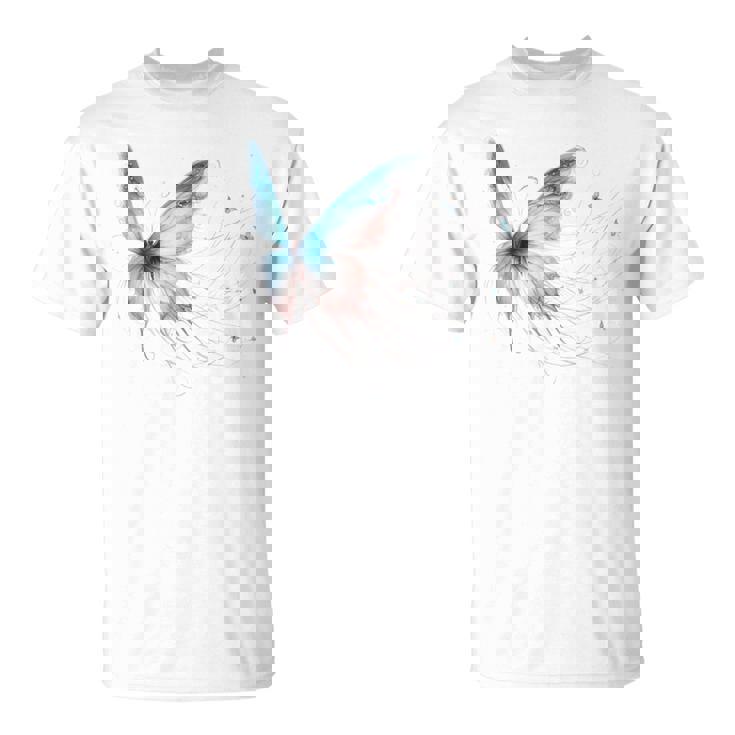 魔法の蝶 エレガント 神秘的な蝶 銀河 星 長袖tシャツ Tシャツ