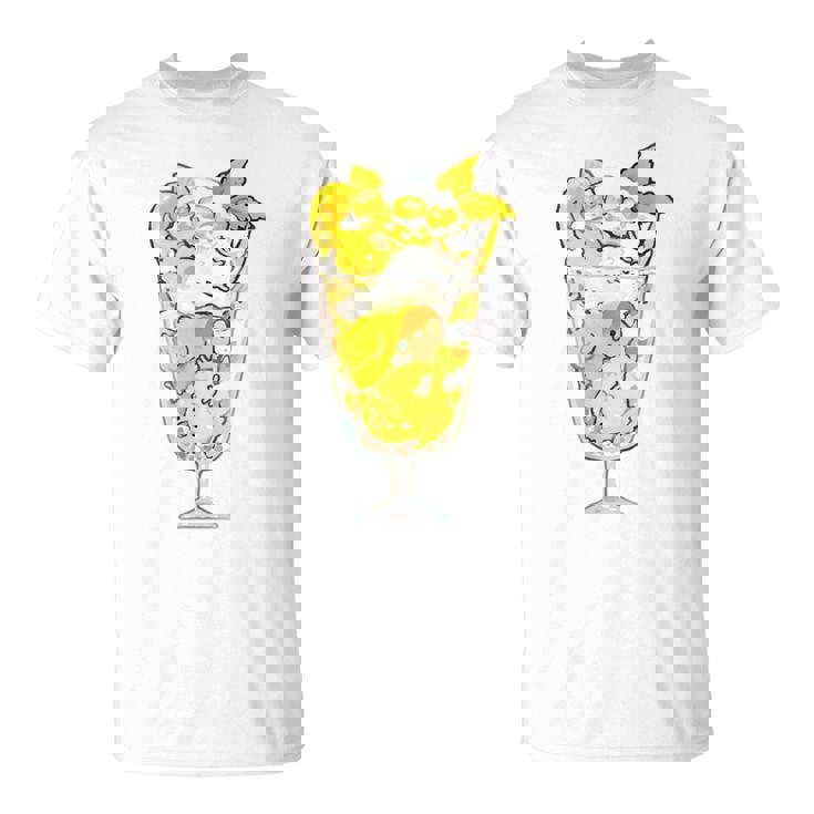 鳥パフェイエロー オカメインコ ラブバード バギー Tシャツ