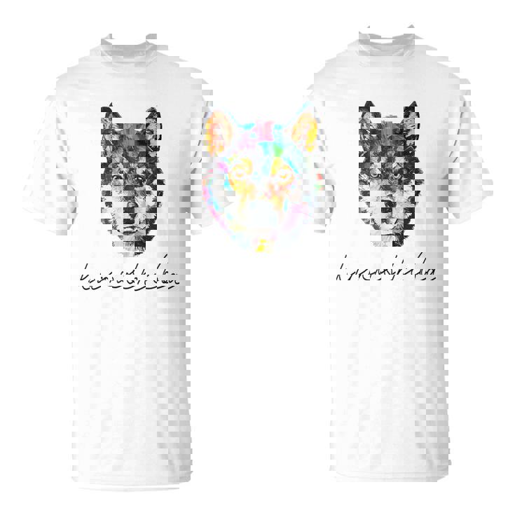 黒柴のグラフィックデザイン Tシャツ