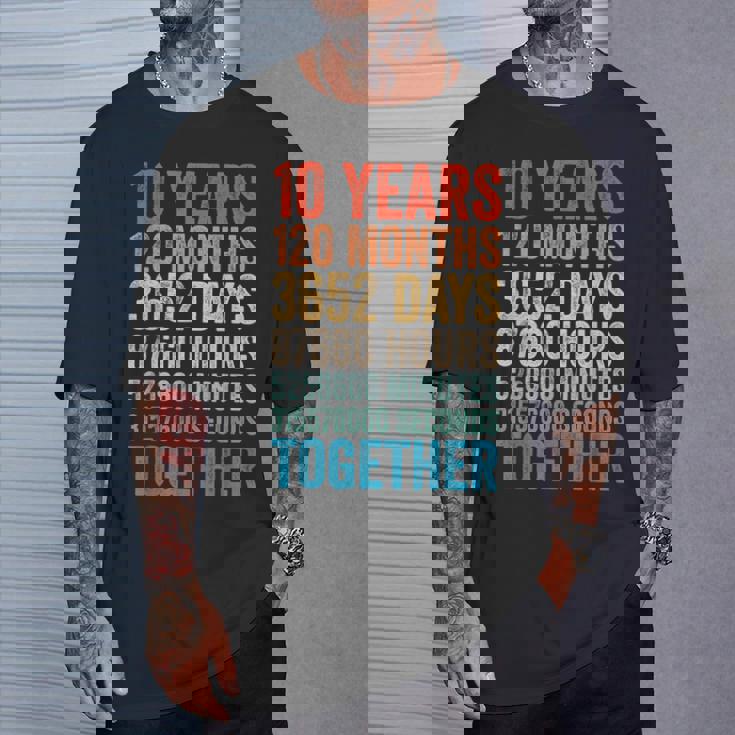 10年目の記念日 彼 彼女 カップル 10回目の結婚 Tシャツ 彼への贈り物