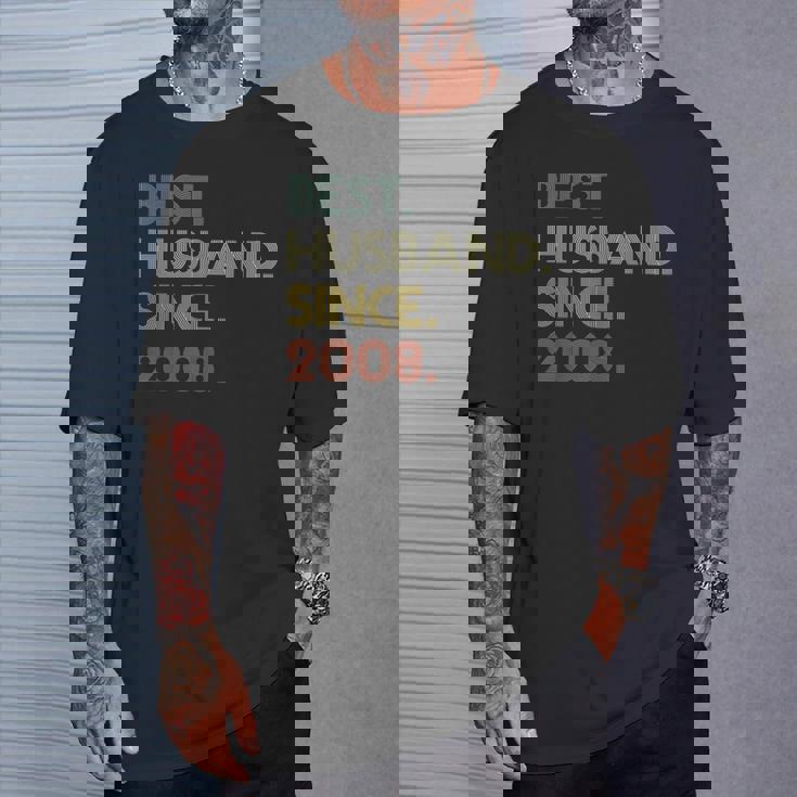 12Th Wedding Anniversary Husbandince 2008 Tシャツ 彼への贈り物
