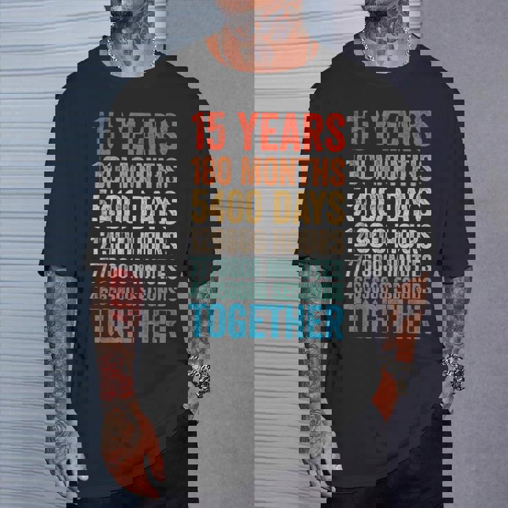 15年目の記念日 彼 彼女 カップル 15回目の結婚 Tシャツ 彼への贈り物