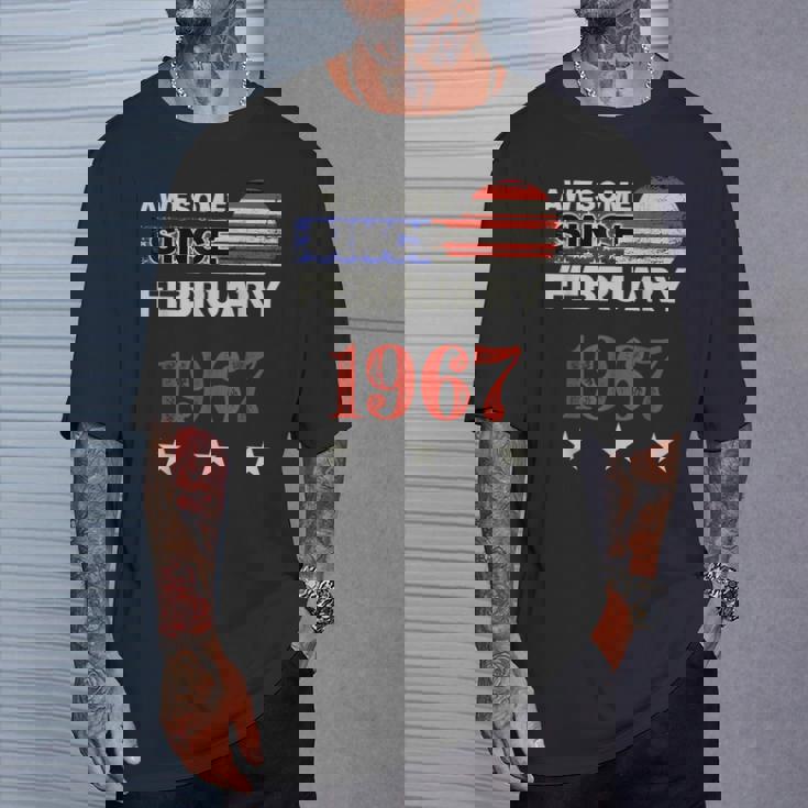 1967年以来素晴らしいヴィンテージアメリカ国旗クラシック1967年2月。 Tシャツ 彼への贈り物