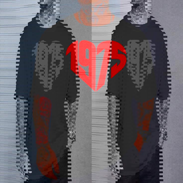 1975 ハート ヴィンテージ 1975年製 ハート型 愛 50歳の誕生日に Tシャツ 彼への贈り物