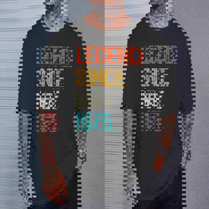 1975年5月からの伝説 50歳の誕生日プレゼント 50歳 Tシャツ 彼への贈り物