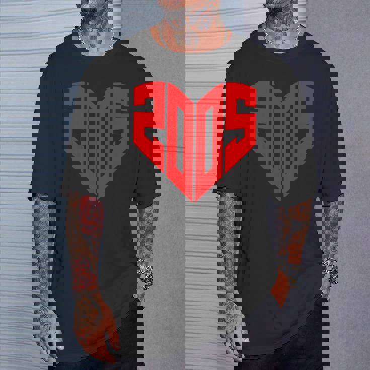 2005 ハート・ヴィンテージ 2005年 ハートの形 20歳の誕生日に愛を込めて Tシャツ 彼への贈り物