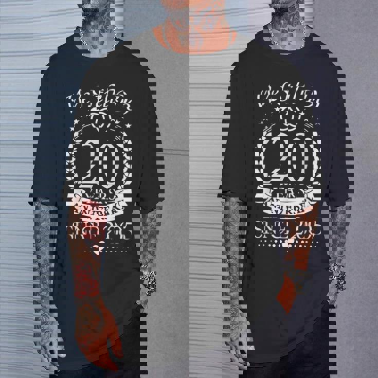 2005年結婚20周年から20年を続けています。 Tシャツ 彼への贈り物