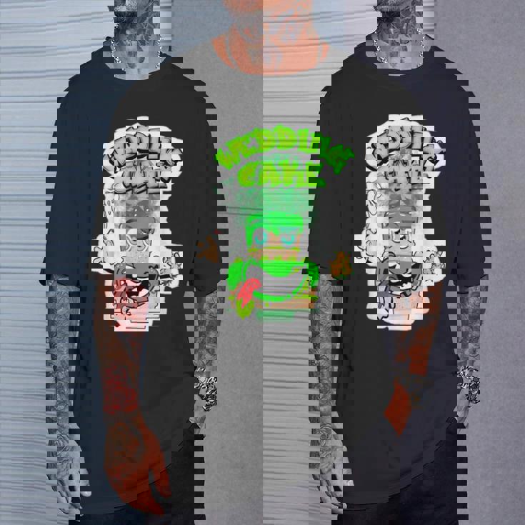 420 カンナビスカルチャーストーナー ウェディングケーキ 雑草ひずみ Tシャツ 彼への贈り物