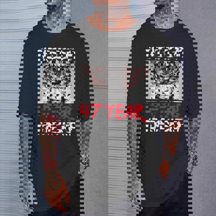 47 歳のタイムスキップ アニメ忍者サムライ 47 歳の誕生日 Tシャツ 彼への贈り物