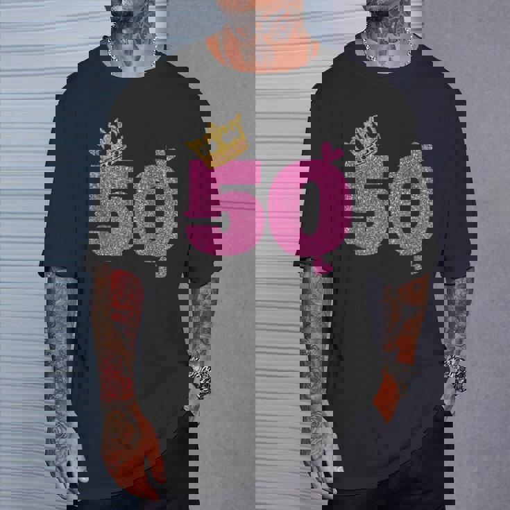 50歳の誕生日 王冠 50歳の誕生日 Tシャツ 彼への贈り物