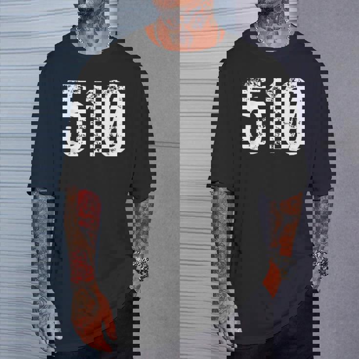 510 市外局番 オークランド Ca 携帯電話 市外局番510 Tシャツ 彼への贈り物