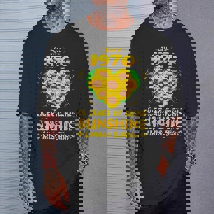 55歳の誕生日 サンシャイン55年 ひまわり好き 1970年生まれ Tシャツ 彼への贈り物