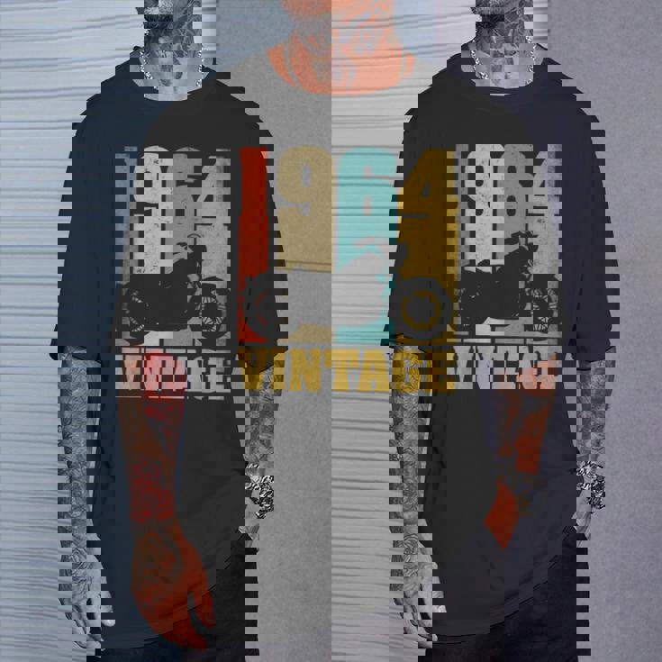 61 歳の誕生日バイカーギフトtシャツ-ヴィンテージ1964バイク Tシャツ 彼への贈り物