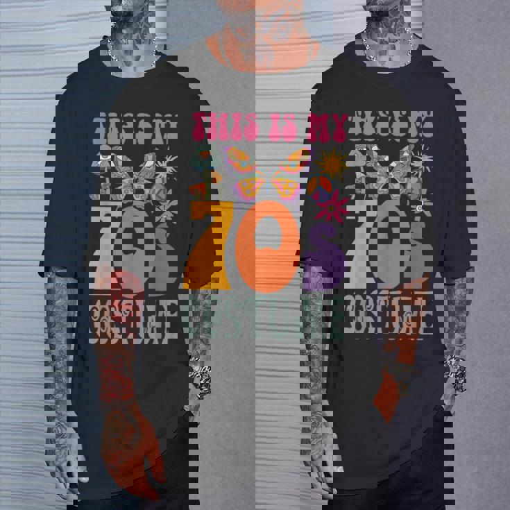 70年代ディスコ衣装 男女兼用 Peace Love ヒッピーコスチューム Tシャツ 彼への贈り物