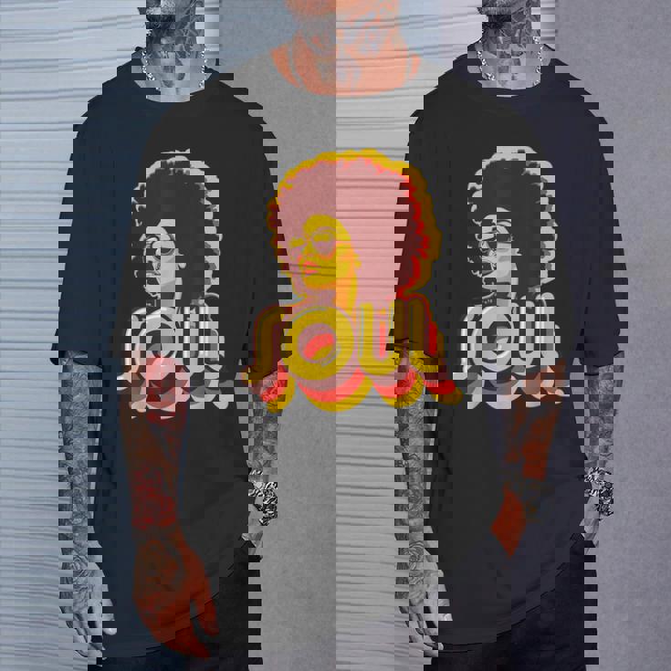 70年代ファンクアフロソウルレトロヴィンテージ70年代レトロソウル Tシャツ 彼への贈り物