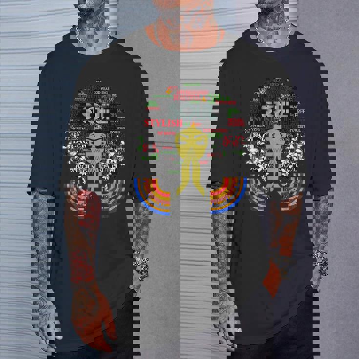 70年代ファンクアフロソウルレトロヴィンテージデザインアフロアンク Tシャツ 彼への贈り物