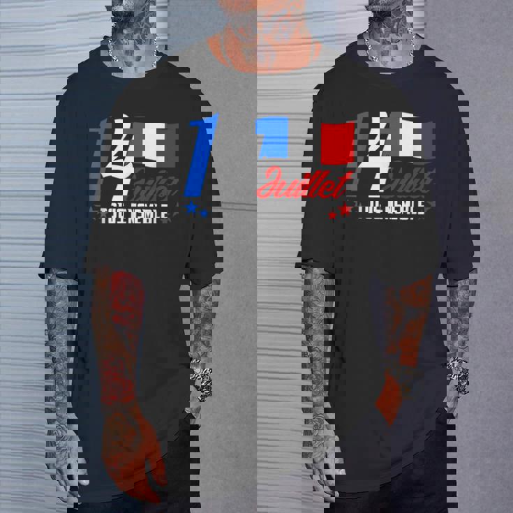 7月14日 全国共和党 フランス トリコロール Tシャツ 彼への贈り物