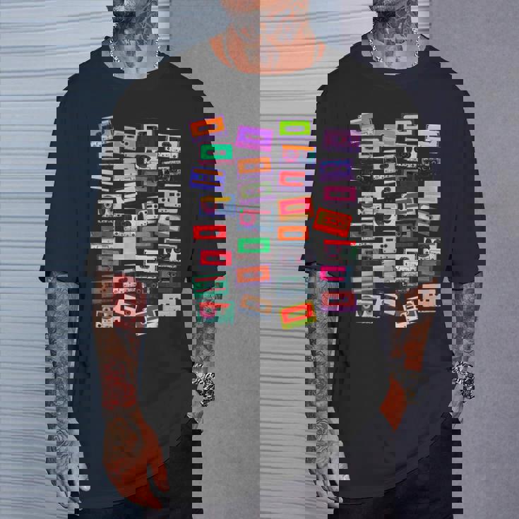 80年代カセットテープミュージックdj Tシャツ 彼への贈り物