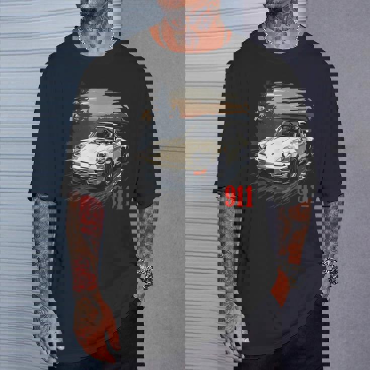 911ターボレトロヴィンテージ964カークラシック自動車トラック。 Tシャツ 彼への贈り物