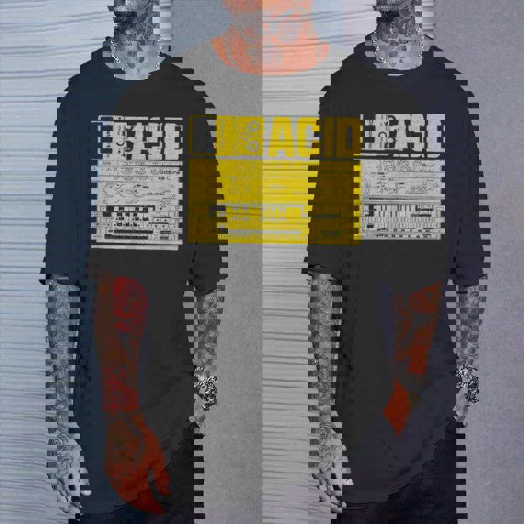 Acid Tb303 ベースペダル アナログシンセサイザー Dj Nerd Tシャツ 彼への贈り物