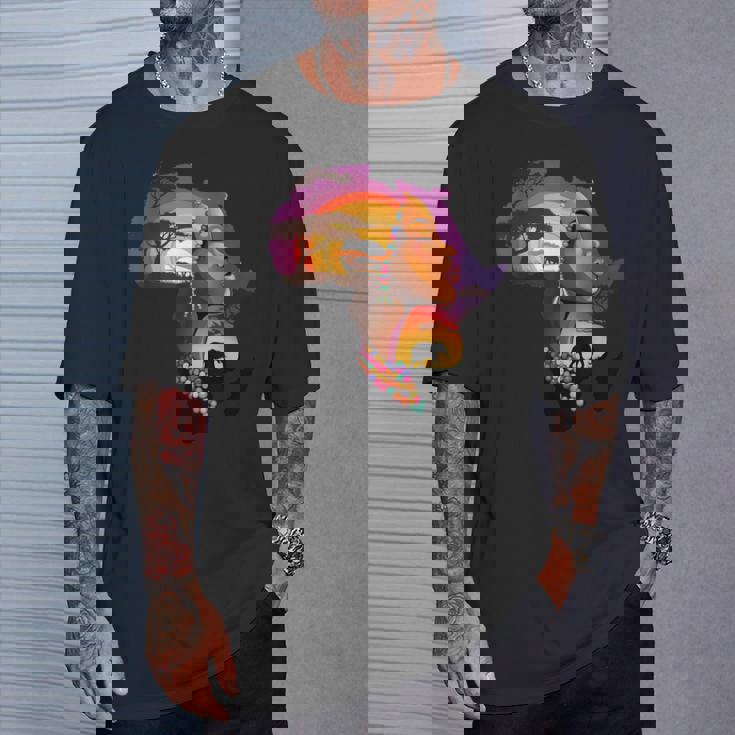 African American Boyunflower Melanin History Month Tシャツ 彼への贈り物